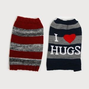 Top Paw Dog Striped Sweaters in Size Medium